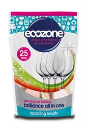 Ecozone Brilliance All In One 25 Dishwasher Tablets