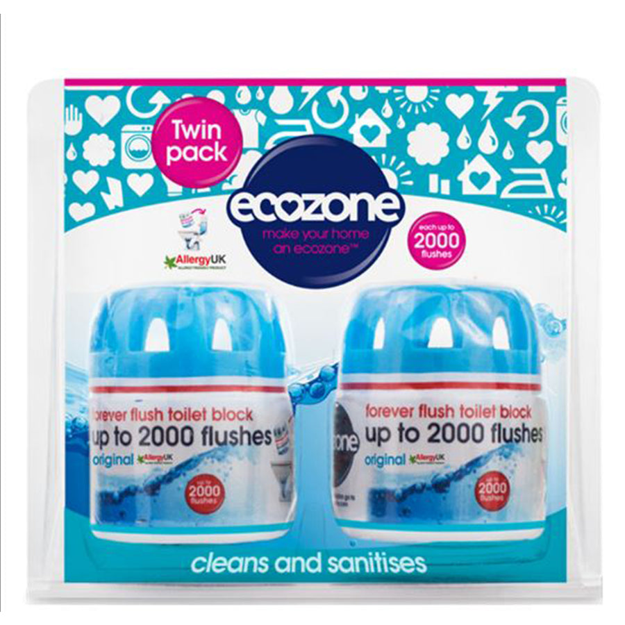Ecozone Original Forever Flush Toilet Block - Twin Pack