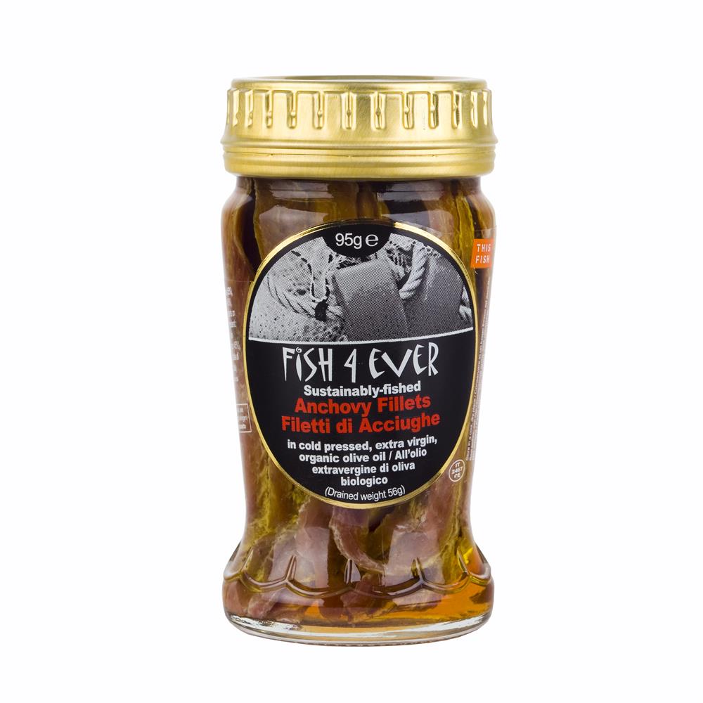 Fish4Ever Anchovies in Organic Olive Oil 95g