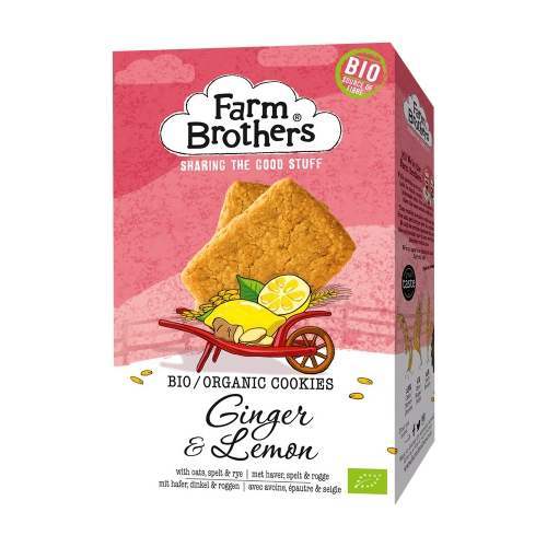 Farm Brothers Ginger & Lemon Organic Cookies 150g