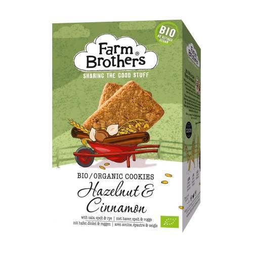 Farm Brothers Hazelnut & Cinnamon Organic Cookies 150g