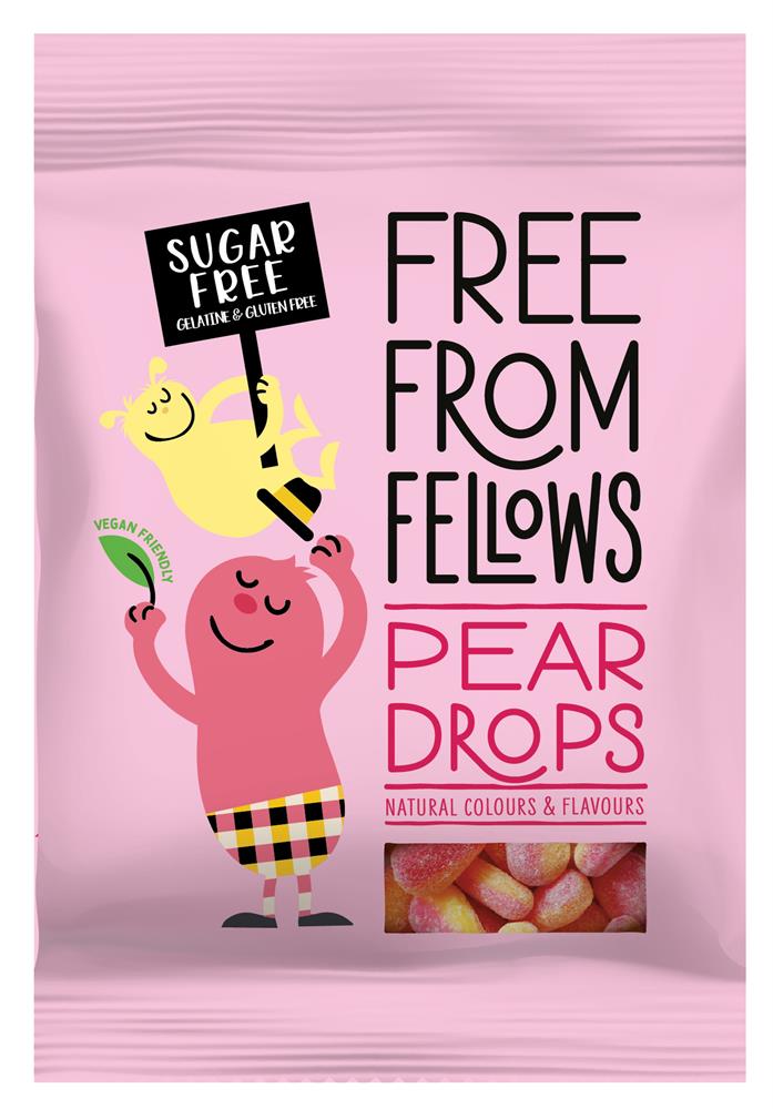 Free From Fellows Pear Drop Sweets 70g