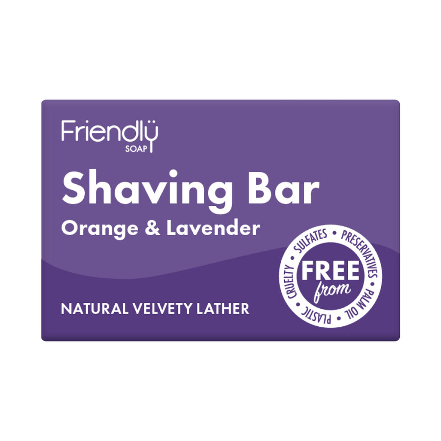Friendly Soap Natural Orange & Lavender Shaving Soap 95g