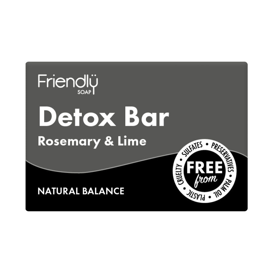 Friendly Soap Natural Activated Charcoal Detox Bar 95g