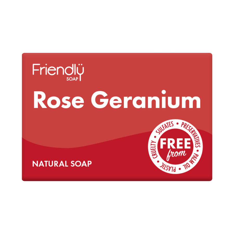 Friendly Soap Natural Rose Geranium Soap 95g