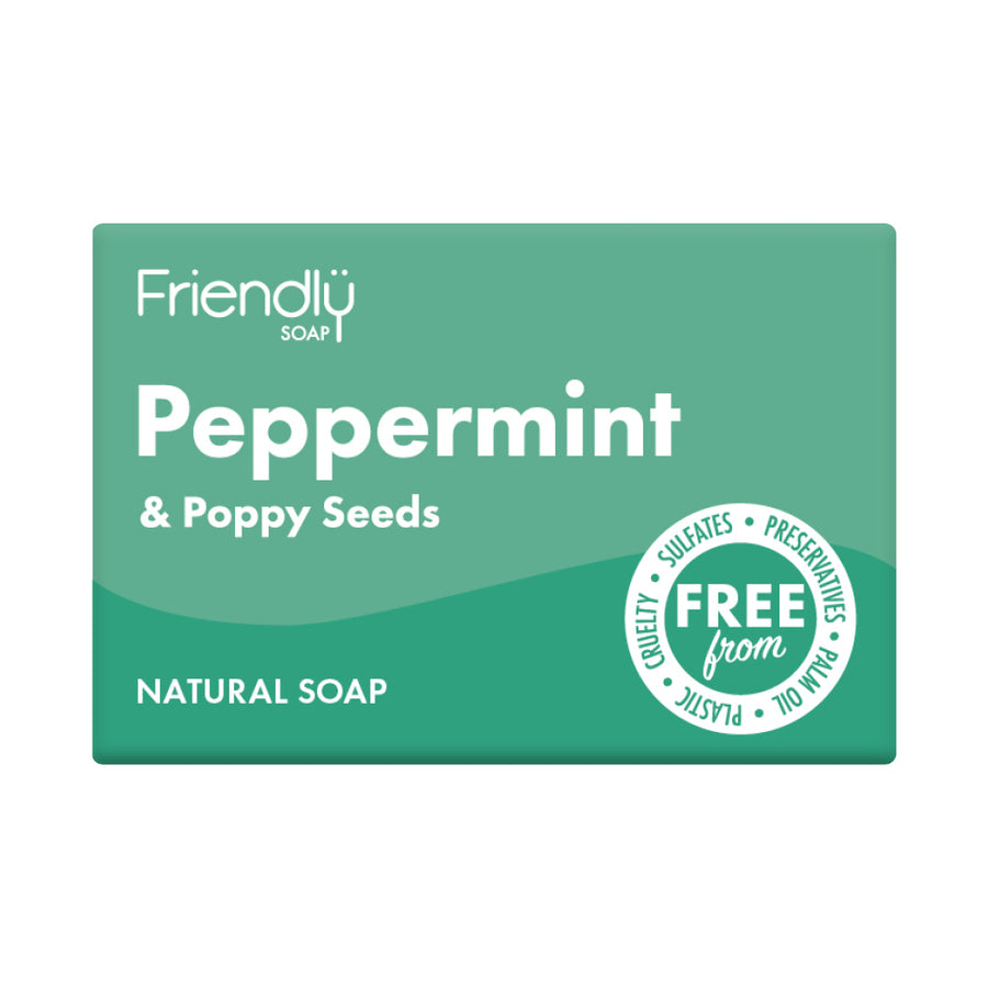 Friendly Soap Natural Peppermint & Poppy Seed Bath Soap 95g