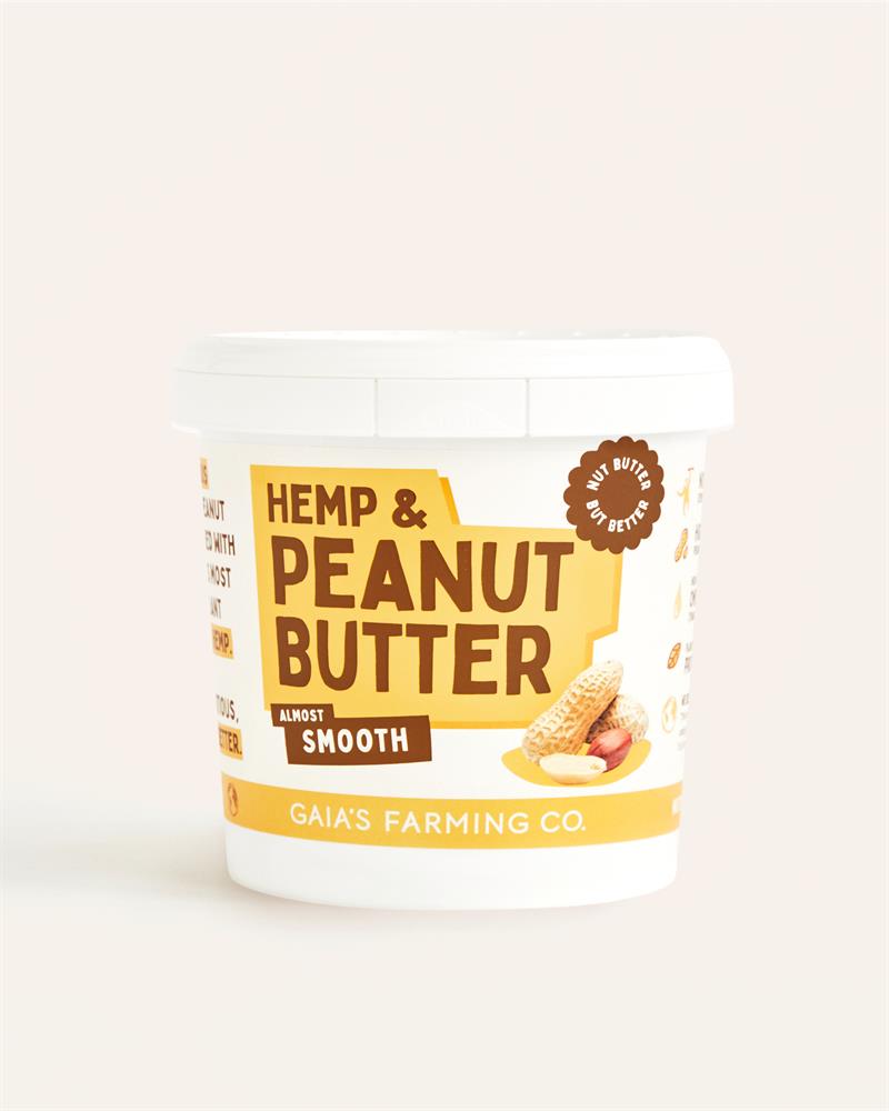 Gaia's Peanut Butter with added superfood Hemp seeds