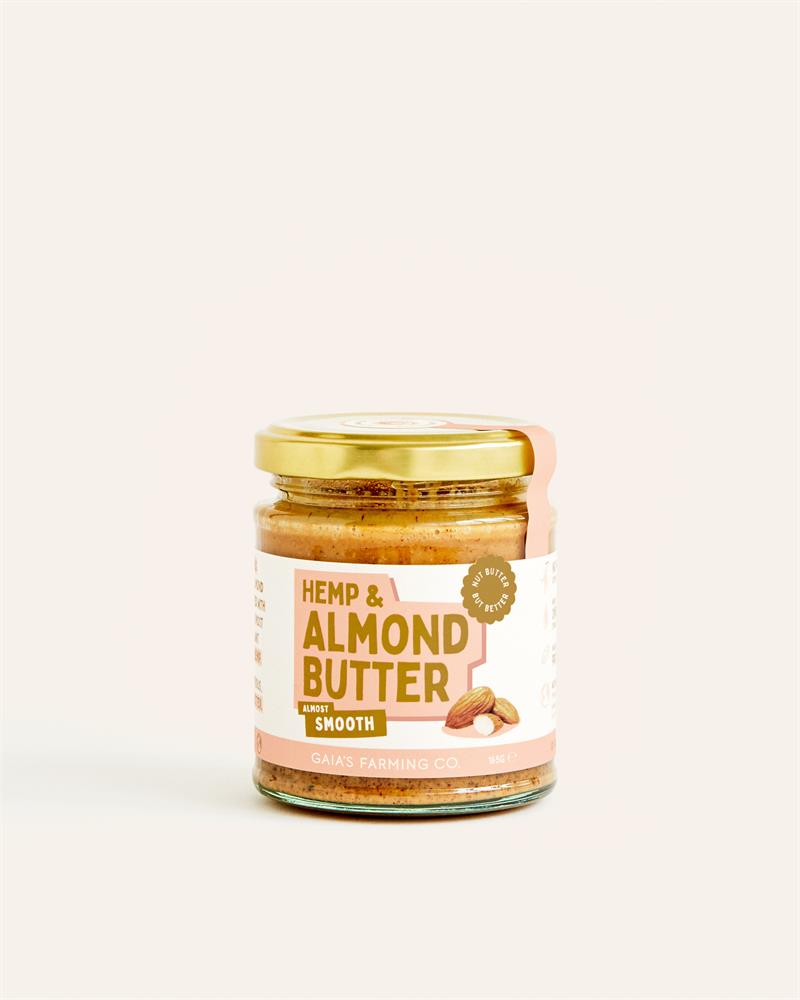 Skin on Almond butter enriched with the superfood hemp seeds.