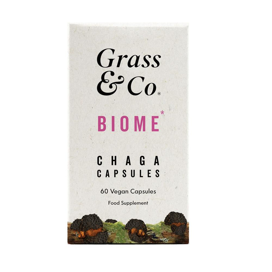 Grass & Co. BIOME Chaga Mushrooms - 60 Vegan Capsules