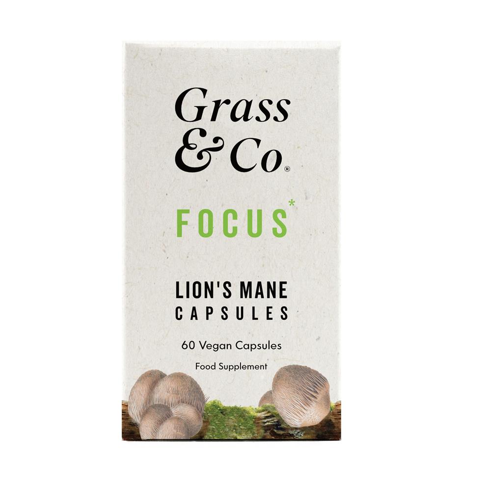 Grass & Co. FOCUS Lion's Mane Mushrooms - 60 Vegan Capsules