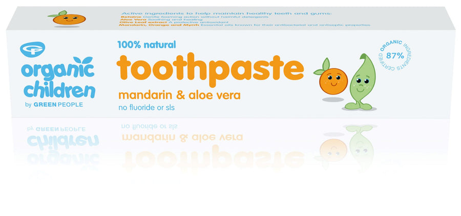 Green People Organic Children Fluoride Free Mandarin & Aloe Vera Toothpaste 50ml