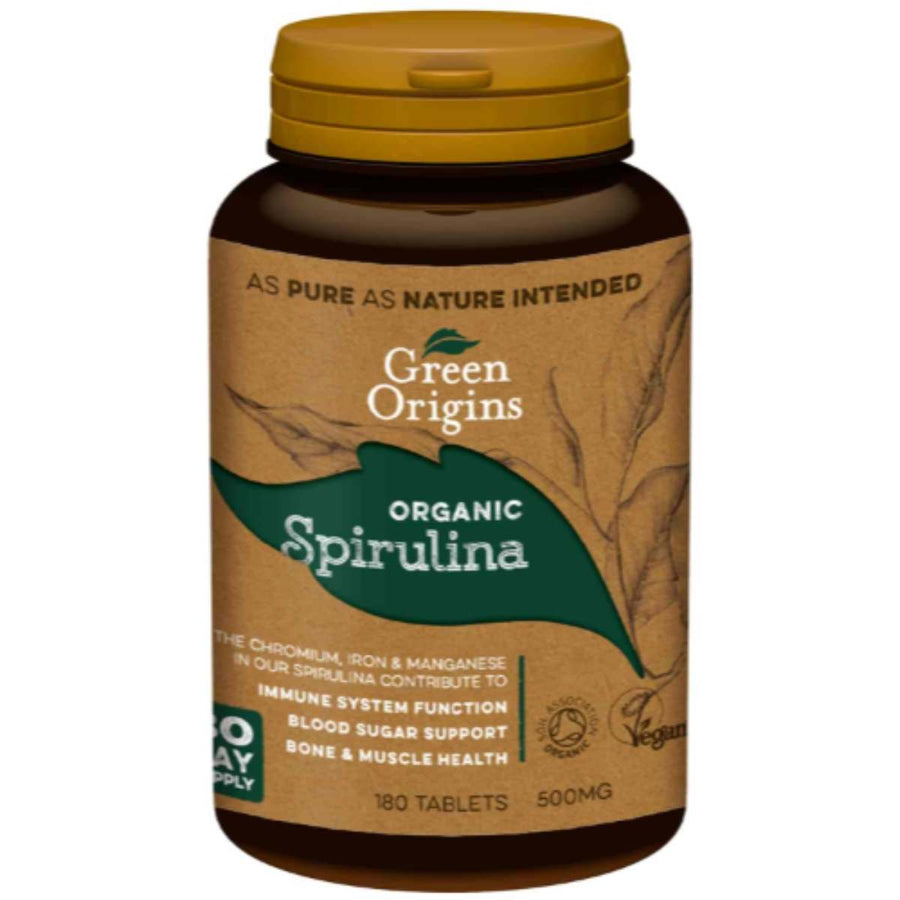 Green Origins Spirulina 500mg 180 Tablets