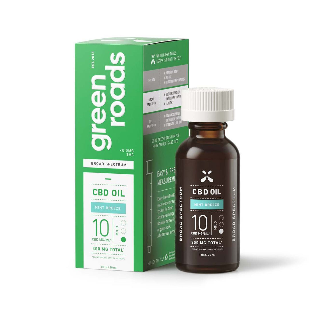 Green Roads Broad Spectrum 300mg Mint Breeze CBD Oil 30ml