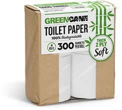 Greencane 100% Biodegradable Toilet Paper - Pack of 4