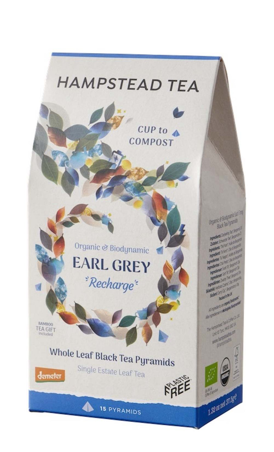 Hampstead Tea Organic Earl Grey Compostable Pyramids
