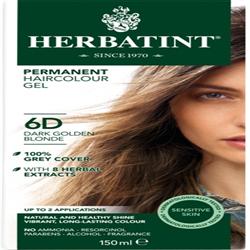 Herbatint Permanent Hair Colour 6D Dark Golden Blonde 150ml