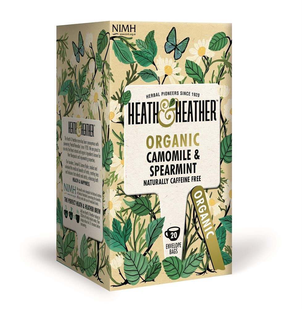 Heath & Heather Organic Camomile & Spearmint Tea 20 Bags