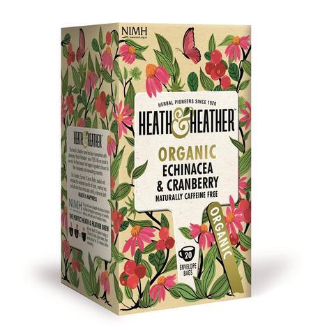 Heath & Heather Organic Echinacea & Cranberry Tea 20 Bags