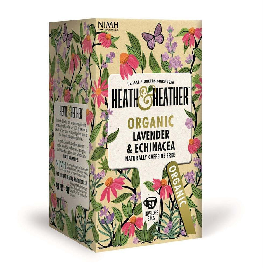 Heath & Heather Organic Lavender & Echinacea Tea 20 Bags