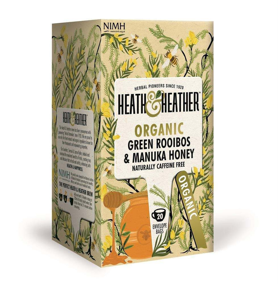 Heath & Heather Organic Green Rooibos & Manuka Honey Tea 20 Bag