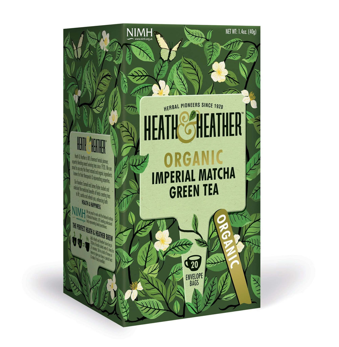 Heath & Heather Organic Green Tea & Imperial Matcha Tea 20 Bags