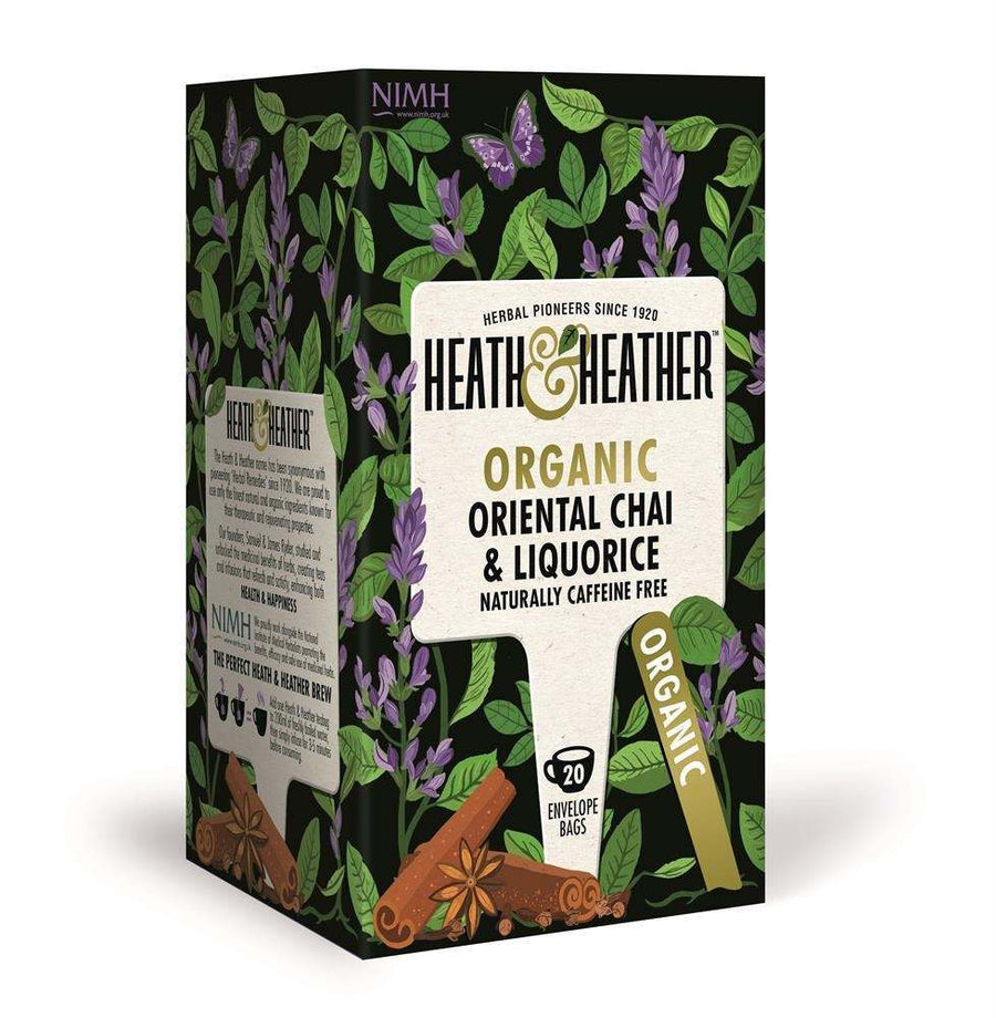 Heath & Heather Organic Oriental Chai & Liquorice Tea 20 Bags