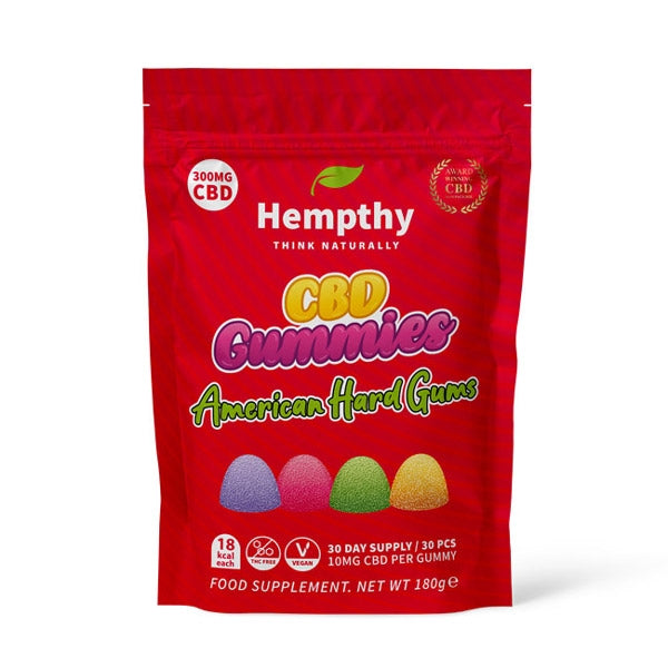 Hempthy CBD Gummies - American Hard Gums - 30 Pack