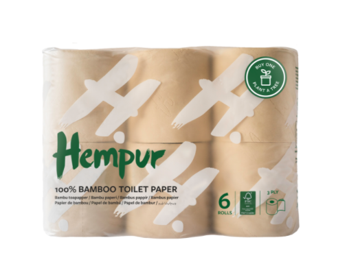Hempur Silky Smooth Bamboo Toilet Paper - 6 Pack
