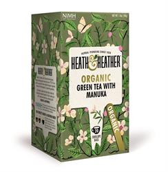 Heath & Heather Organic Green Tea & Manuka Honey 20 Bags