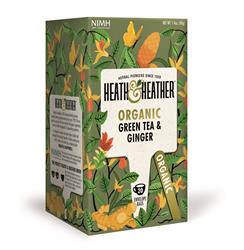 Heath & Heather Organic Green Tea & Ginger 20 Bags