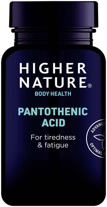 Higher Nature Pantothenic Acid 500mg 60 Capsules