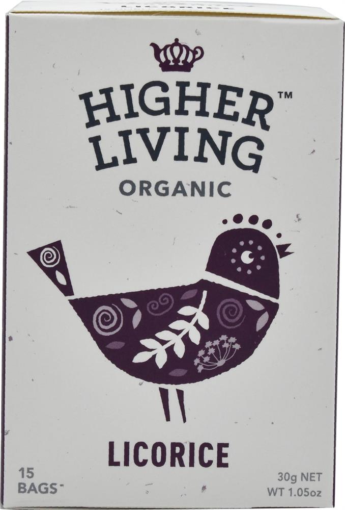 Higher Living Organic Licorice Tea 15 Bags - Case of 4