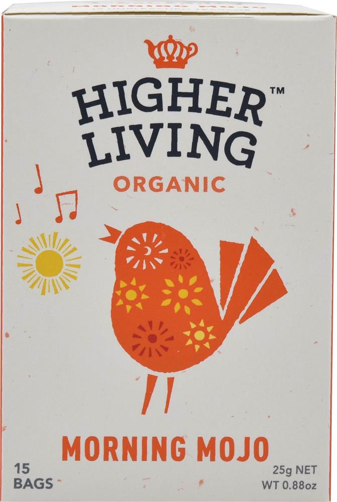 Higher Living Organic Morning Mojo Tea 15 Bags - Case of 4