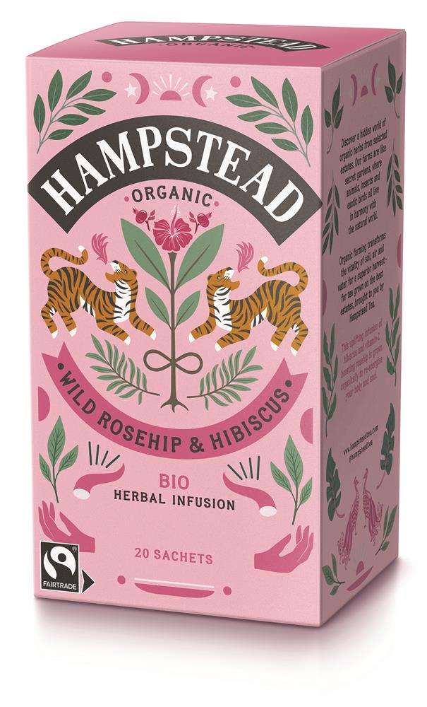 Hampstead Tea Organic Joy Rosehip Hibiscus 20 Sachets