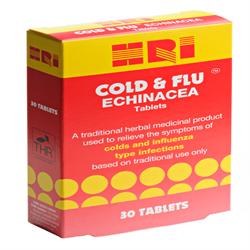 HRI Cold & Flu Echinacea 30 tablets - 30 Tablets