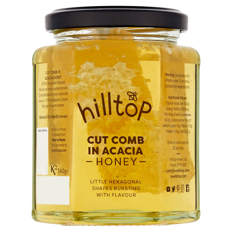 Hilltop Cut Comb in Acacia Honey 340g