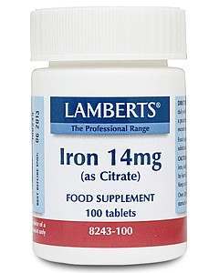 Lamberts Iron 14mg 100 Tablets