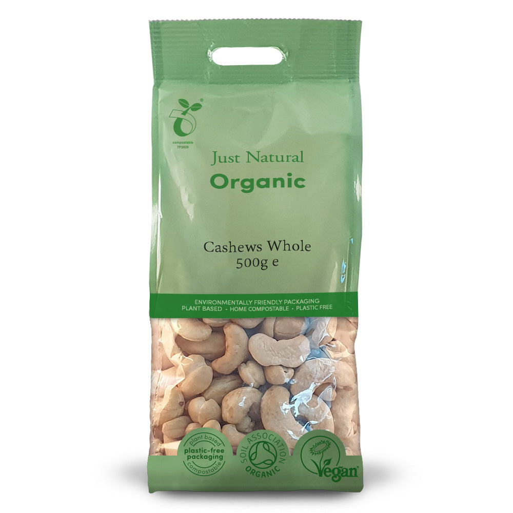Just Natural Organic Cashews Whole 500g