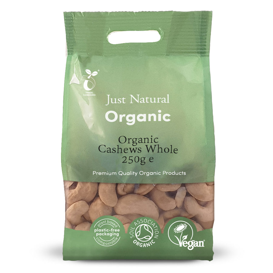 Just Natural Organic Cashews Whole 250g
