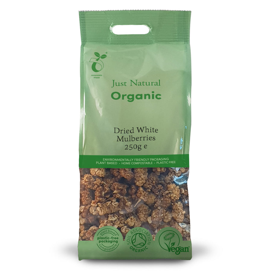 Just Natural Organic Dried White Mulberries 250g