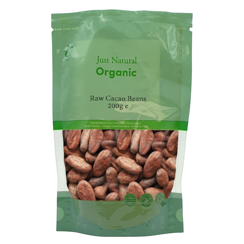 Just Natural Organic Cacao Beans Raw 200g