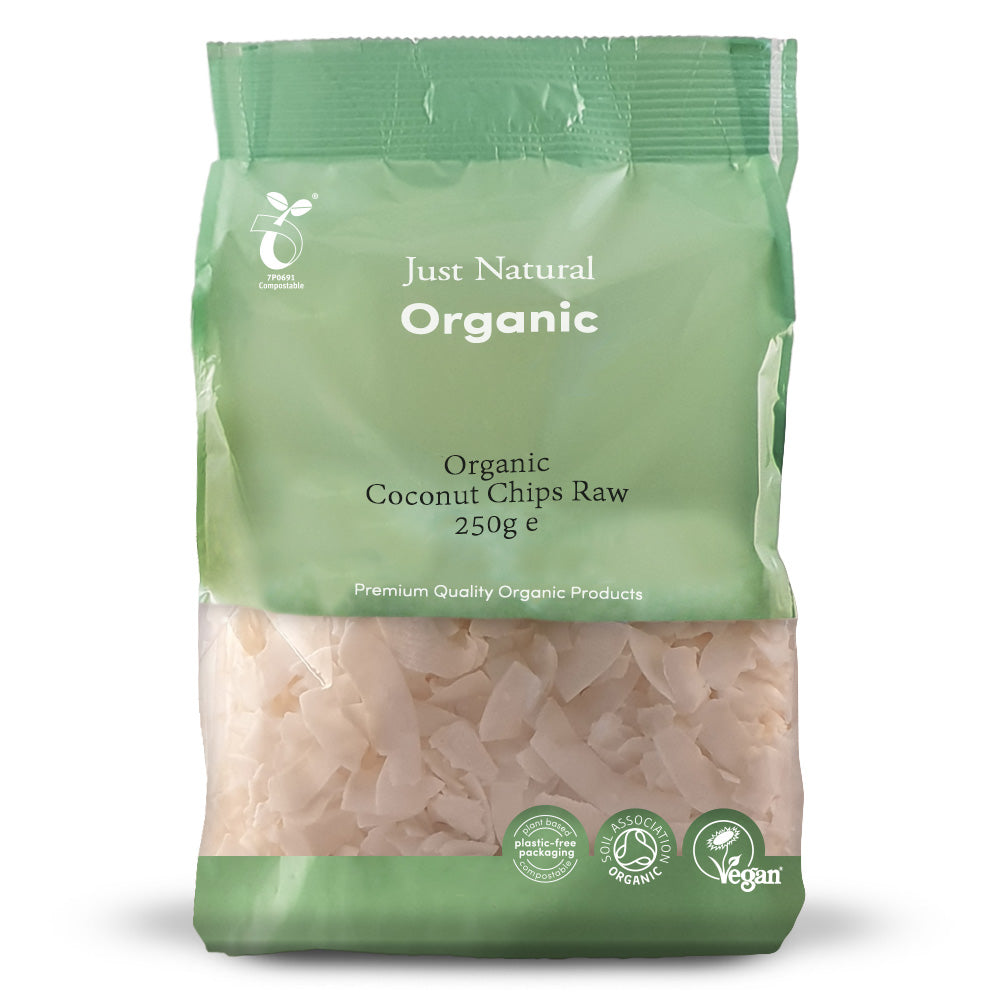Just Natural Organic Coconut Chips Raw 250g