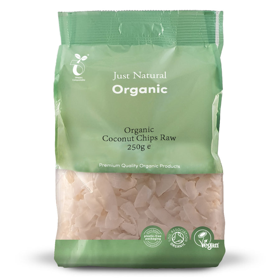 Just Natural Organic Coconut Chips Raw 250g