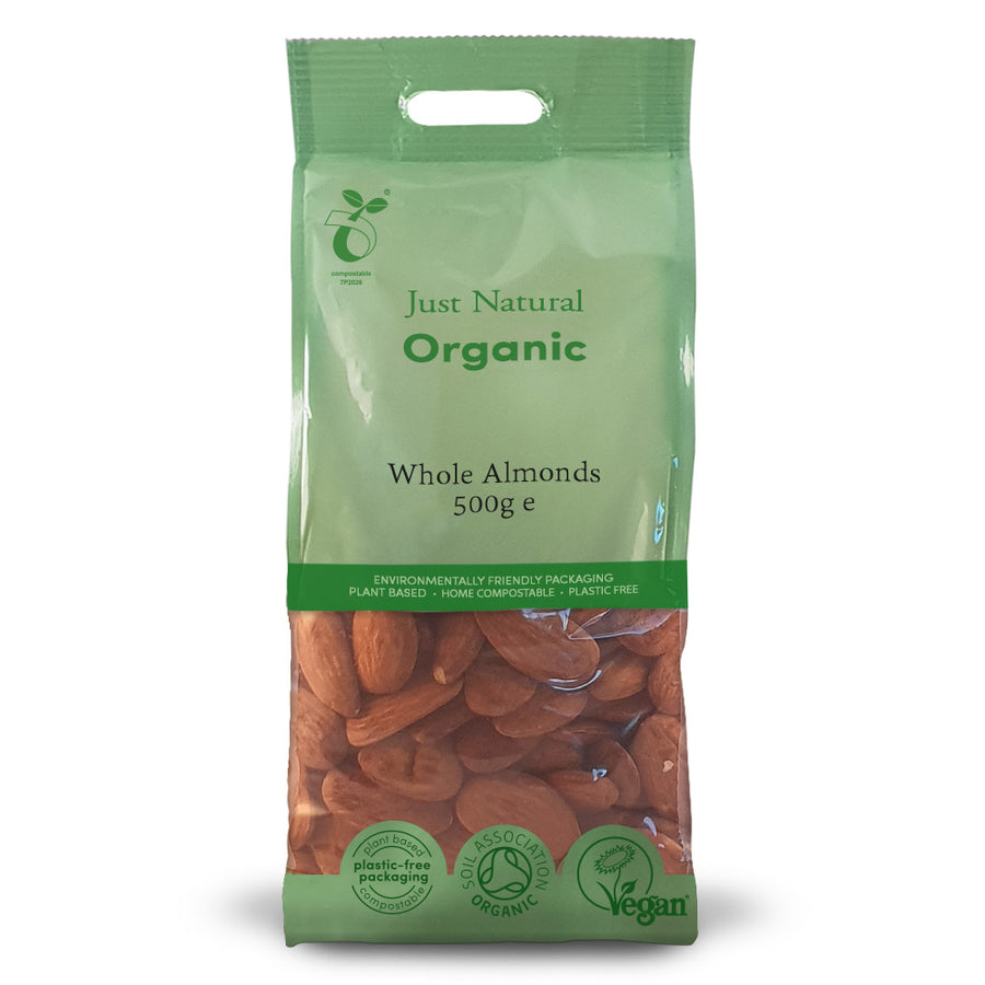 Just Natural Organic Almonds Whole 500g