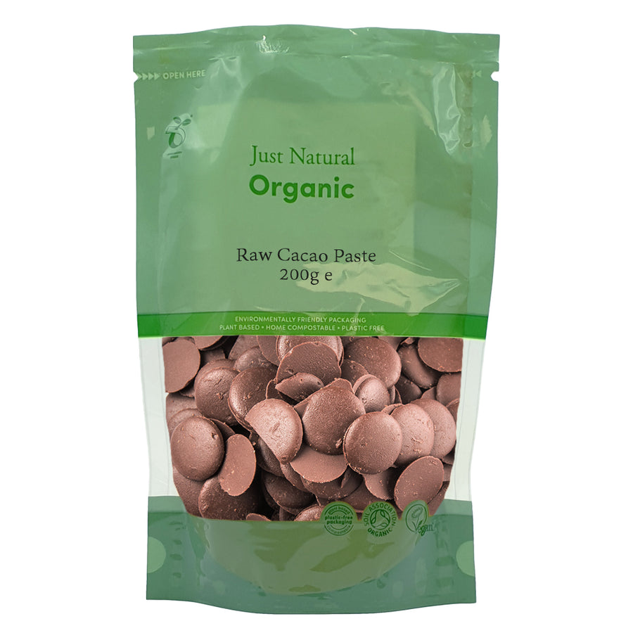 Just Natural Organic Raw Cacao Paste 200g