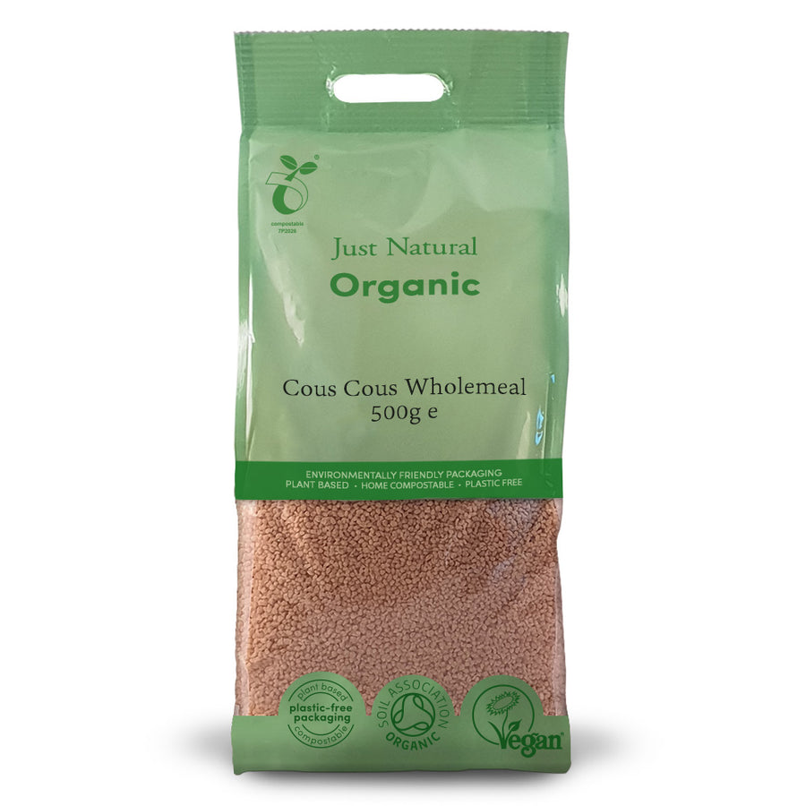 Just Natural Organic Cous Cous Wholemeal 500g