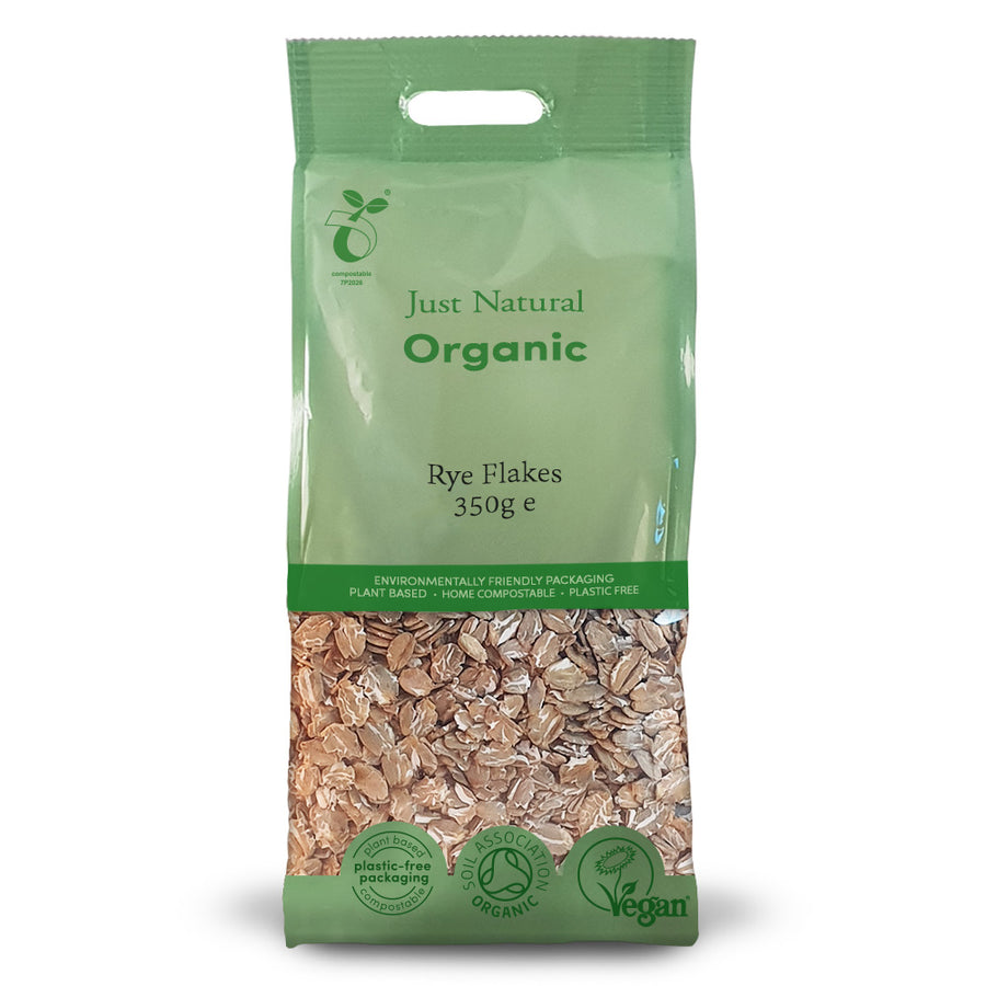 Just Natural Organic Rye Flakes 350g