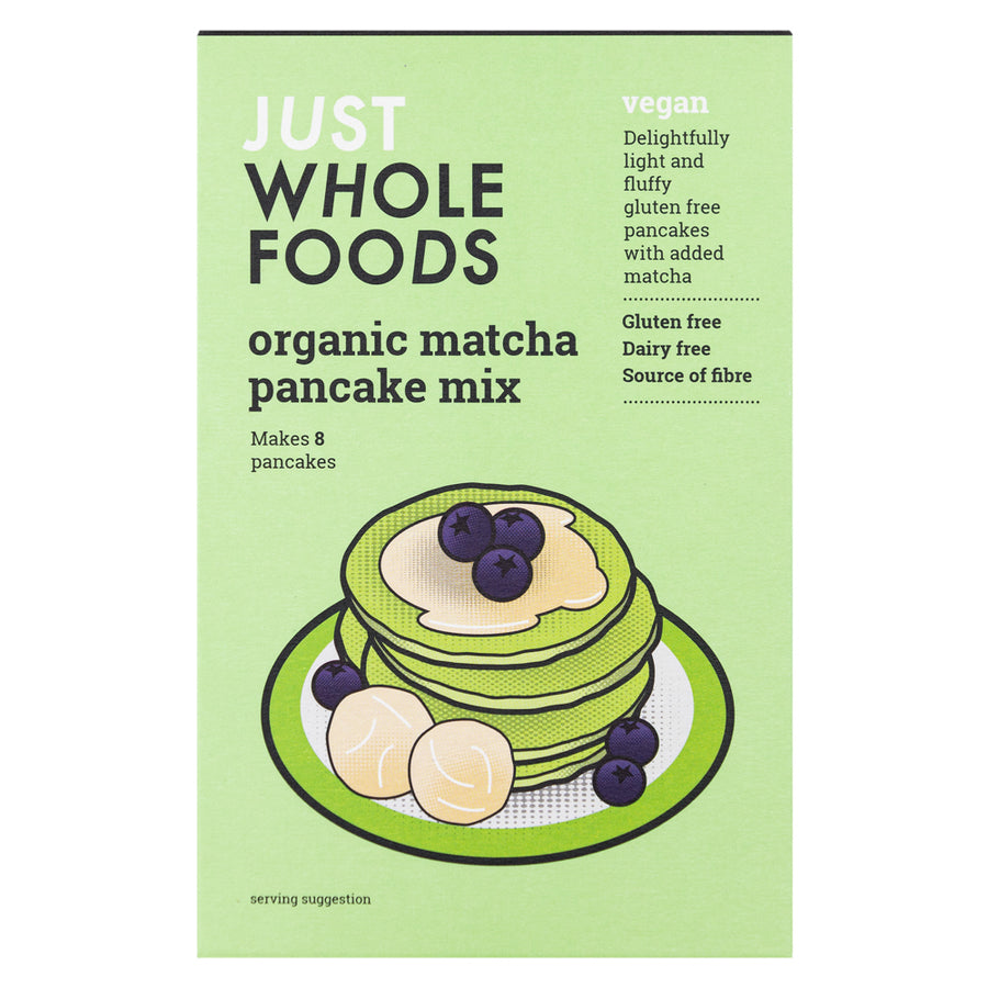 Just Wholefoods Organic & Vegan Matcha Pancake Mix 188g
