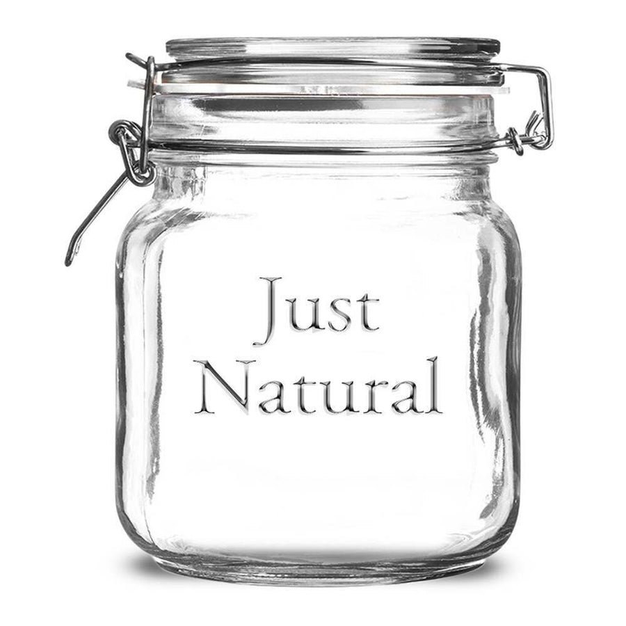 Just Natural Glass Clip Top Storage Jar 1 litre