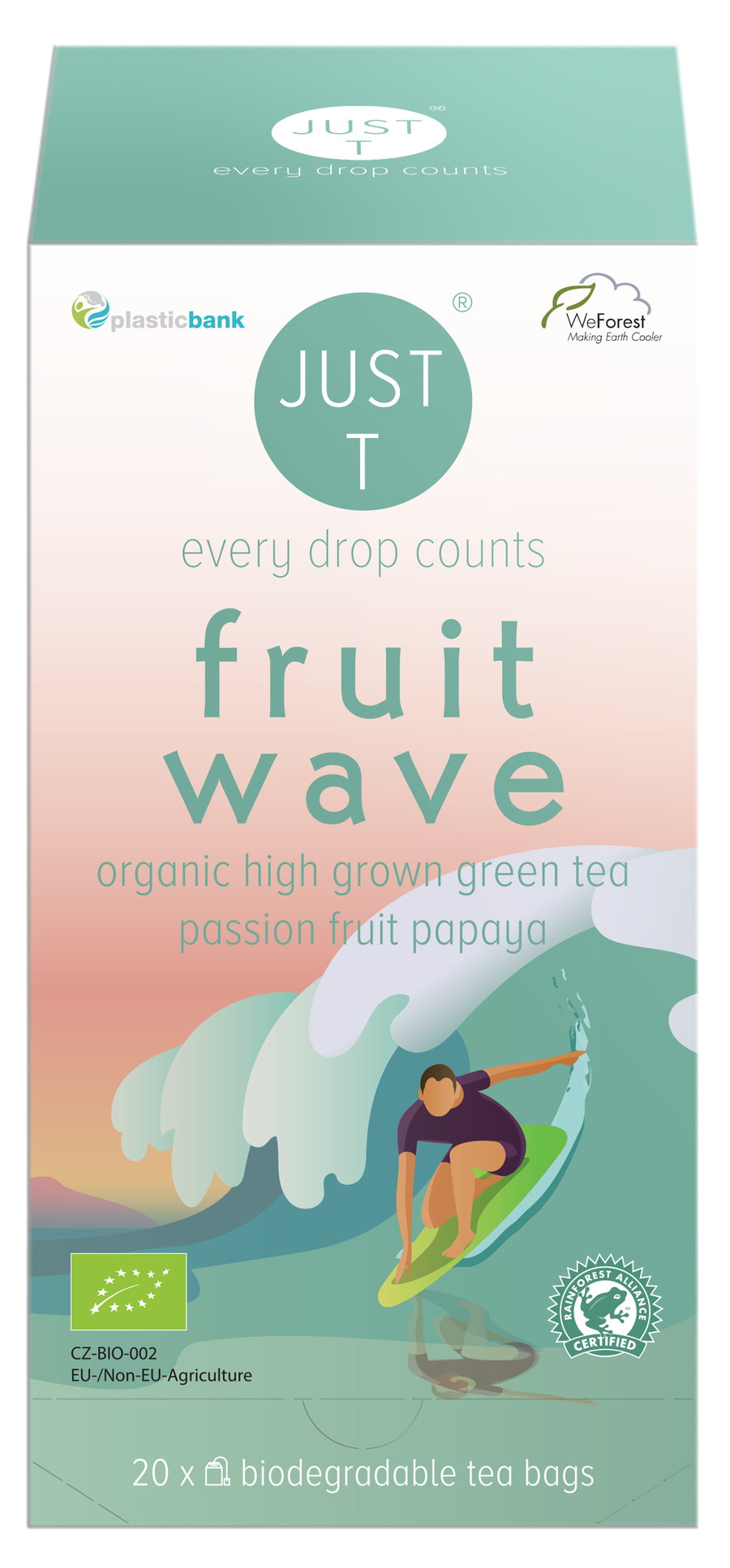 Just T Organic Fruit Wave Tea - 20 Bags